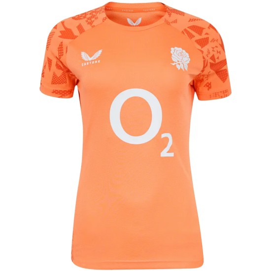 England Rugby Red Roses Performance Short Sleeve T-Shirt - Melon England Rugby Red Roses Performance Short Sleeve T-Shirt - Melon