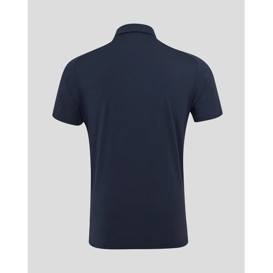 Men's England Rugby 25/26 Travel Short Sleeve Polo - Inkwell Men's England Rugby 25/26 Travel Short Sleeve Polo - Inkwell