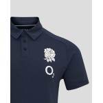Men's England Rugby 25/26 Travel Short Sleeve Polo - Inkwell Men's England Rugby 25/26 Travel Short Sleeve Polo - Inkwell