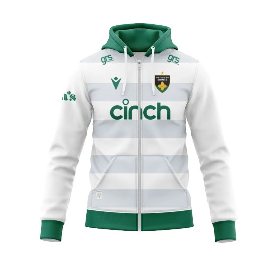 Northampton Saints Rugby 24/25 Cotton Zip Hoodie Adult Northampton Saints Rugby 24/25 Cotton Zip Hoodie Adult