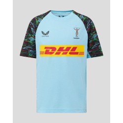 Harlequins Men's 25/26 Training Short Sleeve Tee - Sky Blue