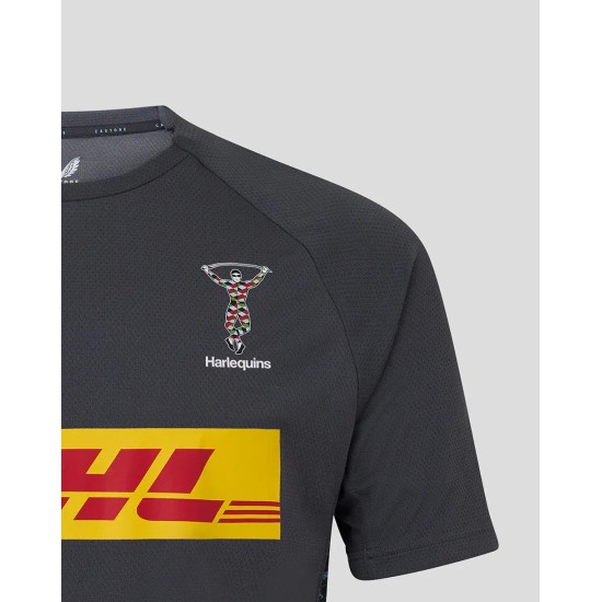 Harlequins Men's 25/26 Training Short Sleeve Tee - Ebony Harlequins Men's 25/26 Training Short Sleeve Tee - Ebony