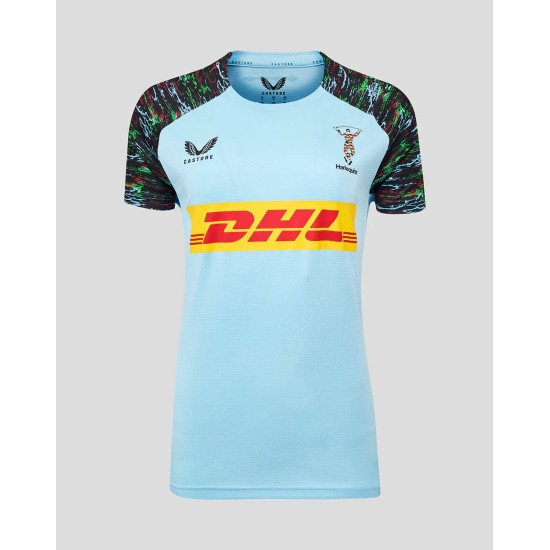 Harlequins Women's 25/26 Training Short Sleeve Tee - Sky Blue Harlequins Women's 25/26 Training Short Sleeve Tee - Sky Blue