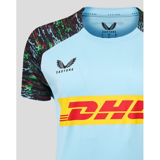 Harlequins Women's 25/26 Training Short Sleeve Tee - Sky Blue Harlequins Women's 25/26 Training Short Sleeve Tee - Sky Blue