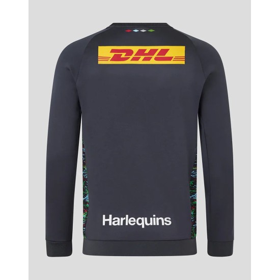 Harlequins Men's 25/26 Training Sweatshirt - Ebony Harlequins Men's 25/26 Training Sweatshirt - Ebony