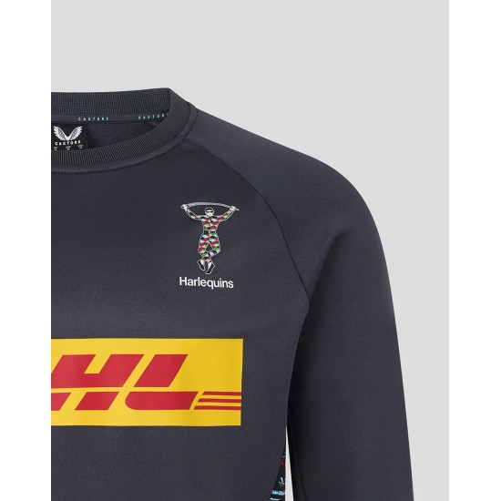 Harlequins Men's 25/26 Training Sweatshirt - Ebony Harlequins Men's 25/26 Training Sweatshirt - Ebony