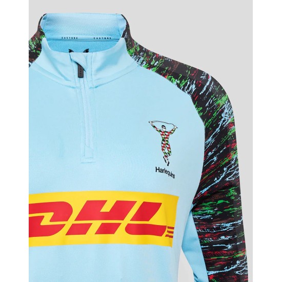 Harlequins Women's 25/26 Training 1/4 Zip - Sky Blue Harlequins Women's 25/26 Training 1/4 Zip - Sky Blue