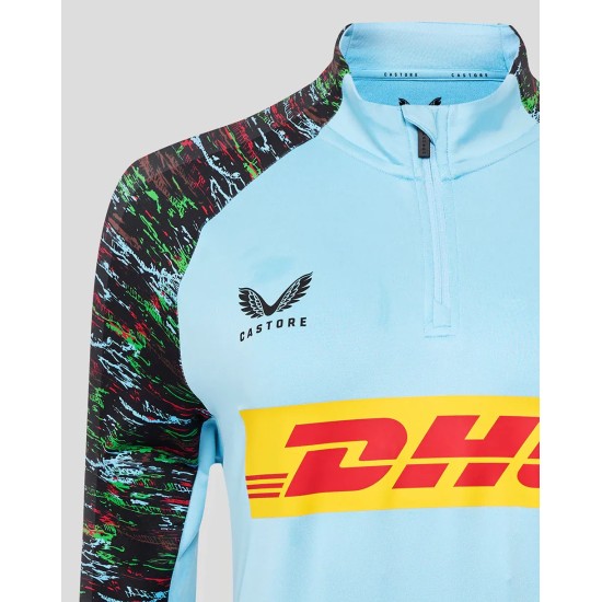 Harlequins Women's 25/26 Training 1/4 Zip - Sky Blue Harlequins Women's 25/26 Training 1/4 Zip - Sky Blue