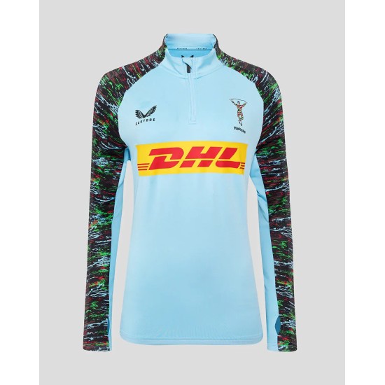 Harlequins Women's 25/26 Training 1/4 Zip - Sky Blue Harlequins Women's 25/26 Training 1/4 Zip - Sky Blue