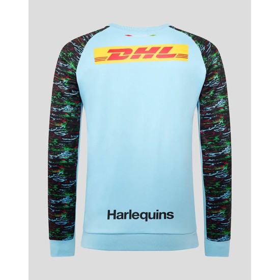 Harlequins Men's 25/26 Training Sweatshirt - Sky Blue Harlequins Men's 25/26 Training Sweatshirt - Sky Blue