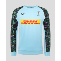 Harlequins Men's 25/26 Training Sweatshirt - Sky Blue