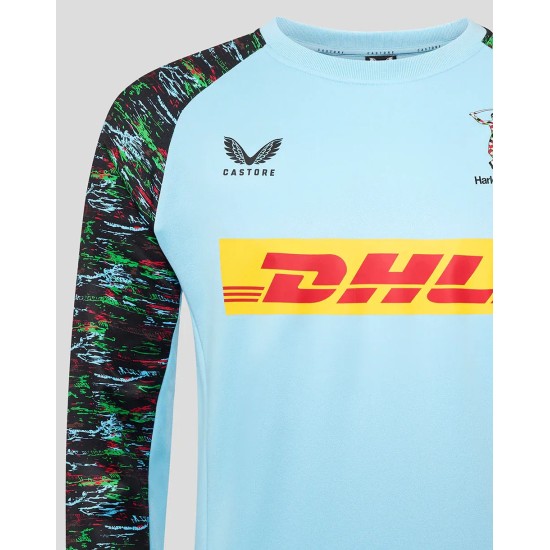Harlequins Men's 25/26 Training Sweatshirt - Sky Blue Harlequins Men's 25/26 Training Sweatshirt - Sky Blue