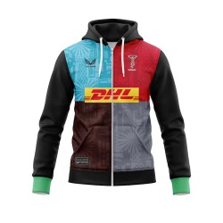 Mens Harlequins 24/25 Pro Away Jersey - Zip Hoodie