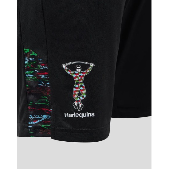 Harlequins Men's 25/26 Training Knit Shorts - Caviar Harlequins Men's 25/26 Training Knit Shorts - Caviar