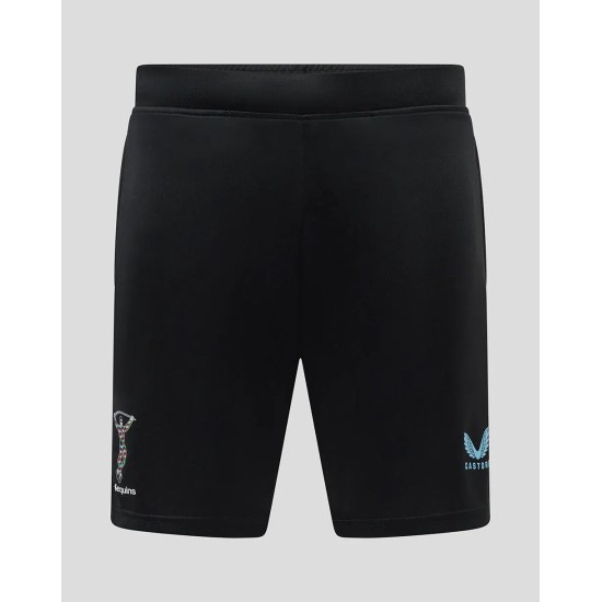 Harlequins Men's 25/26 Training Knit Shorts - Caviar Harlequins Men's 25/26 Training Knit Shorts - Caviar