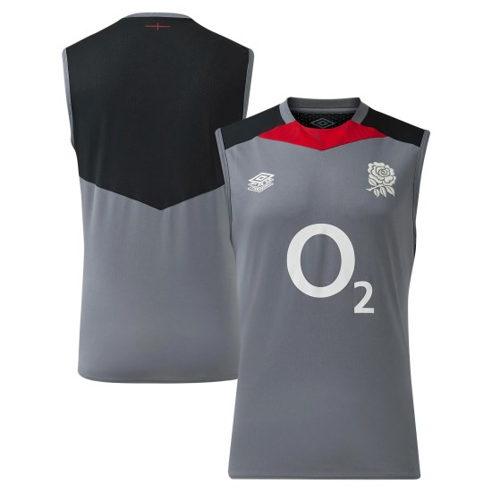 England Rugby Training Sleeveless T-Shirt - Gray - Mens England Rugby Training Sleeveless T-Shirt - Gray - Mens
