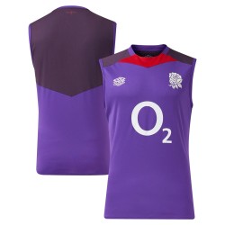 England Rugby Training Sleeveless T-Shirt - Purple - Mens