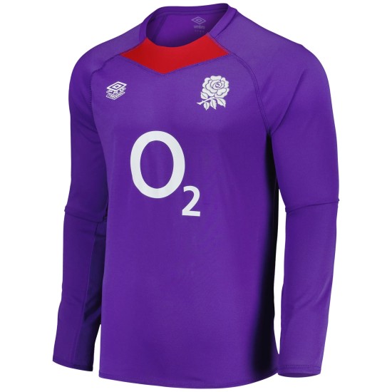 England Rugby Relaxed Long Sleeve Training Jersey - Purple - Mens England Rugby Relaxed Long Sleeve Training Jersey - Purple - Mens