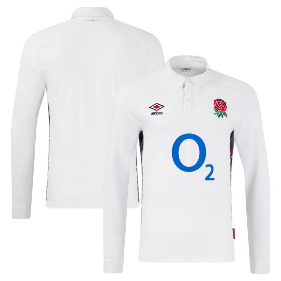 England Rugby Home Classic Long Sleeve Jersey 2024/25 - White - Mens England Rugby Home Classic Long Sleeve Jersey 2024/25 - White - Mens