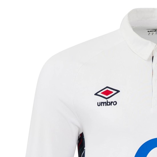 England Rugby Home Classic Long Sleeve Jersey 2024/25 - White - Mens England Rugby Home Classic Long Sleeve Jersey 2024/25 - White - Mens