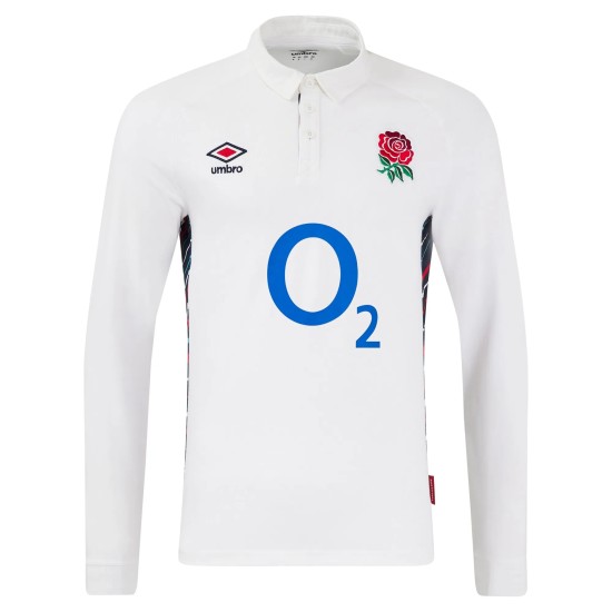 England Rugby Home Classic Long Sleeve Jersey 2024/25 - White - Mens England Rugby Home Classic Long Sleeve Jersey 2024/25 - White - Mens