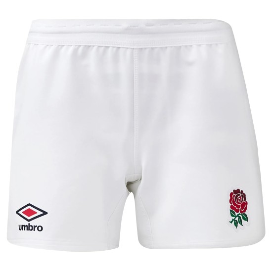 England Rugby Home Replica Shorts 2024/25 - White - Junior England Rugby Home Replica Shorts 2024/25 - White - Junior