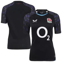 England Rugby Red Roses Alternate Replica Jersey 2025/26 - Black - Womens