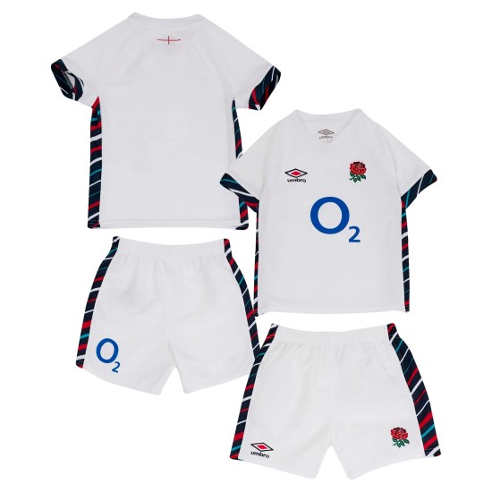 England Rugby Home Replica Kit 2024/25 - White - Children England Rugby Home Replica Kit 2024/25 - White - Children