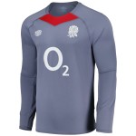 England Rugby Relaxed Long Sleeve Training Jersey - Gray - Mens England Rugby Relaxed Long Sleeve Training Jersey - Gray - Mens