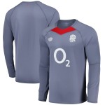 England Rugby Relaxed Long Sleeve Training Jersey - Gray - Mens England Rugby Relaxed Long Sleeve Training Jersey - Gray - Mens