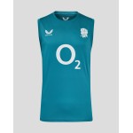 Men’s England Rugby 25/26 Performance Sleeveless T-Shirt – Storm Blue Men’s England Rugby 25/26 Performance Sleeveless T-Shirt – Storm Blue