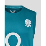 Men’s England Rugby 25/26 Performance Sleeveless T-Shirt – Storm Blue Men’s England Rugby 25/26 Performance Sleeveless T-Shirt – Storm Blue