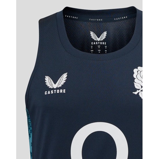 Men’s England Rugby 25/26 Performance Sleeveless Singlet – Inkwell Men’s England Rugby 25/26 Performance Sleeveless Singlet – Inkwell