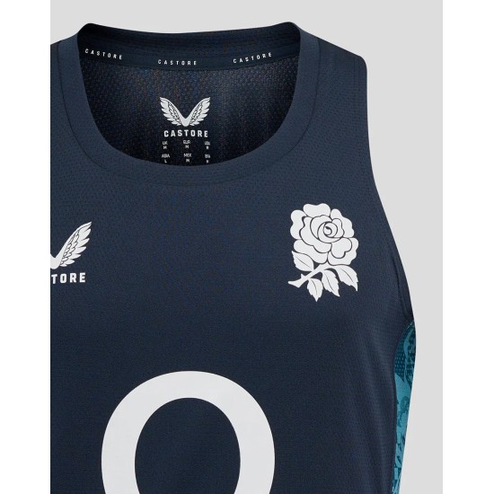 Men’s England Rugby 25/26 Performance Sleeveless Singlet – Inkwell Men’s England Rugby 25/26 Performance Sleeveless Singlet – Inkwell