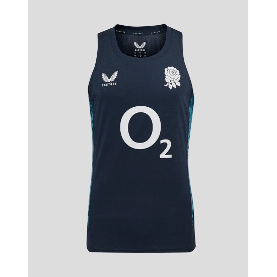 Men’s England Rugby 25/26 Performance Sleeveless Singlet – Inkwell Men’s England Rugby 25/26 Performance Sleeveless Singlet – Inkwell