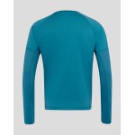 Men’s England Rugby 25/26 Contact Long Sleeve Drill Top – Storm Blue Men’s England Rugby 25/26 Contact Long Sleeve Drill Top – Storm Blue