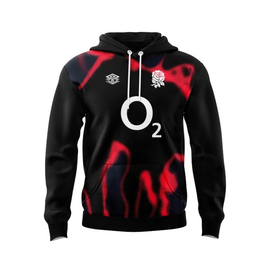 England Rugby Home Replica Shirt 2023/24 Cotton Hoodie - Mens England Rugby Home Replica Shirt 2023/24 Cotton Hoodie - Mens
