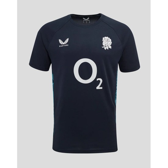 Men’s England Rugby 25/26 Performance Short Sleeve T-Shirt – Inkwell Men’s England Rugby 25/26 Performance Short Sleeve T-Shirt – Inkwell