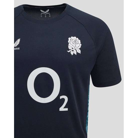 Men’s England Rugby 25/26 Performance Short Sleeve T-Shirt – Inkwell Men’s England Rugby 25/26 Performance Short Sleeve T-Shirt – Inkwell