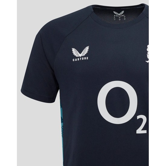 Men’s England Rugby 25/26 Performance Short Sleeve T-Shirt – Inkwell Men’s England Rugby 25/26 Performance Short Sleeve T-Shirt – Inkwell