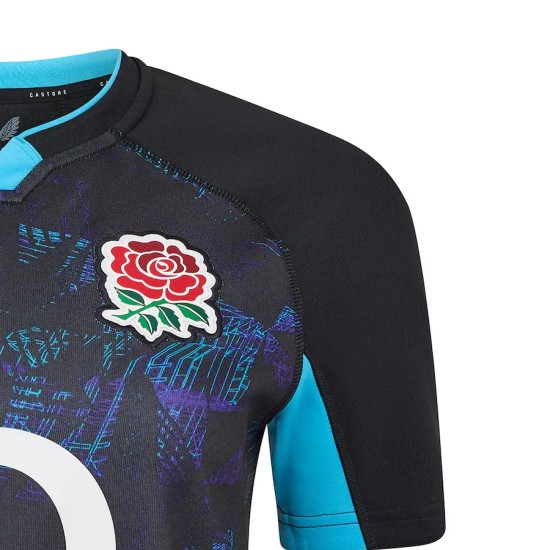 England Rugby Alternate Replica Jersey 2025/26 - Black - Womens England Rugby Alternate Replica Jersey 2025/26 - Black - Womens