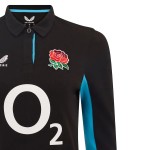 England Rugby Alternate Classic Long Sleeve Jersey 2025/26 - Black - Womens England Rugby Alternate Classic Long Sleeve Jersey 2025/26 - Black - Womens