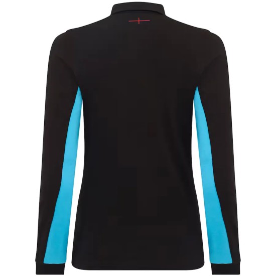 England Rugby Alternate Classic Long Sleeve Jersey 2025/26 - Black - Womens England Rugby Alternate Classic Long Sleeve Jersey 2025/26 - Black - Womens