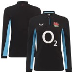 England Rugby Alternate Classic Long Sleeve Jersey 2025/26 - Black - Womens England Rugby Alternate Classic Long Sleeve Jersey 2025/26 - Black - Womens