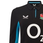 England Rugby Alternate Classic Long Sleeve Jersey 2025/26 - Black - Womens England Rugby Alternate Classic Long Sleeve Jersey 2025/26 - Black - Womens
