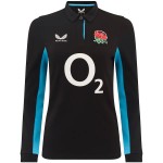 England Rugby Alternate Classic Long Sleeve Jersey 2025/26 - Black - Womens England Rugby Alternate Classic Long Sleeve Jersey 2025/26 - Black - Womens