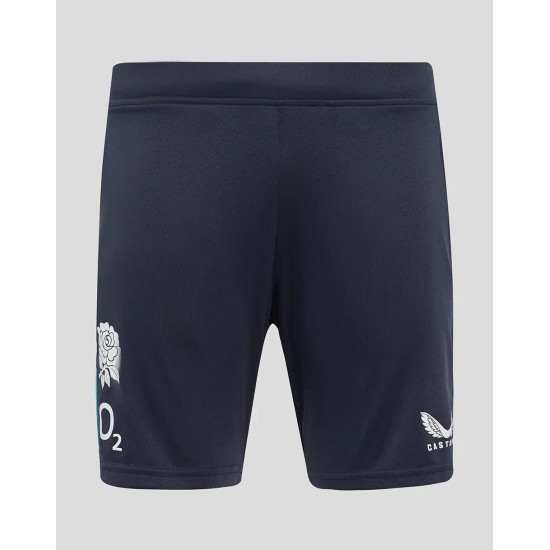 Men’s England Rugby 25/26 Performance Knit Shorts with Pockets – Inkwell Men’s England Rugby 25/26 Performance Knit Shorts with Pockets – Inkwell