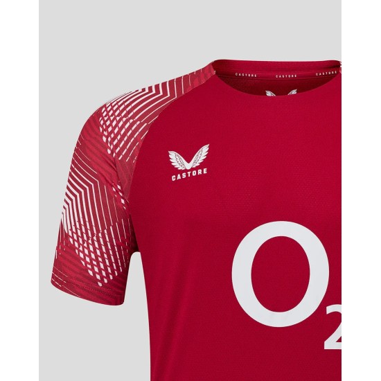 Men’s England Rugby 25/26 Pre Match Short Sleeve T-Shirt – Jester Red Men’s England Rugby 25/26 Pre Match Short Sleeve T-Shirt – Jester Red