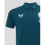 Men's England Rugby 25/26 Travel Short Sleeve Polo - Reflecting Pond Men's England Rugby 25/26 Travel Short Sleeve Polo - Reflecting Pond