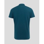 Men's England Rugby 25/26 Travel Short Sleeve Polo - Reflecting Pond Men's England Rugby 25/26 Travel Short Sleeve Polo - Reflecting Pond